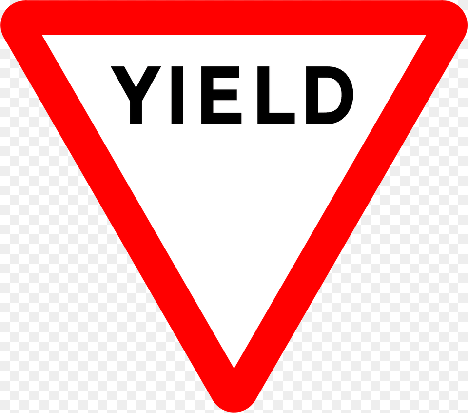 Give Way Yield Sign In Ireland Clipart, Symbol, Road Sign, Dynamite, Weapon Png Image
