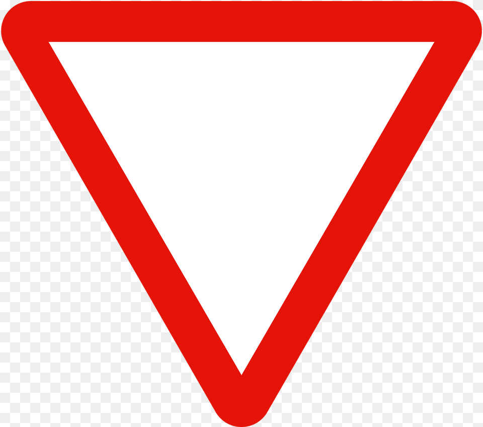Give Way Yield Sign In Spain Clipart, Symbol, Triangle, Road Sign, Smoke Pipe Free Png