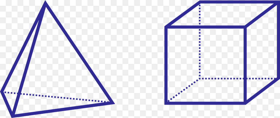 Given A Regular Tetrahedron With Volume 1cm3 1 Cm 3 Outline Of A Cube, Triangle Free Png