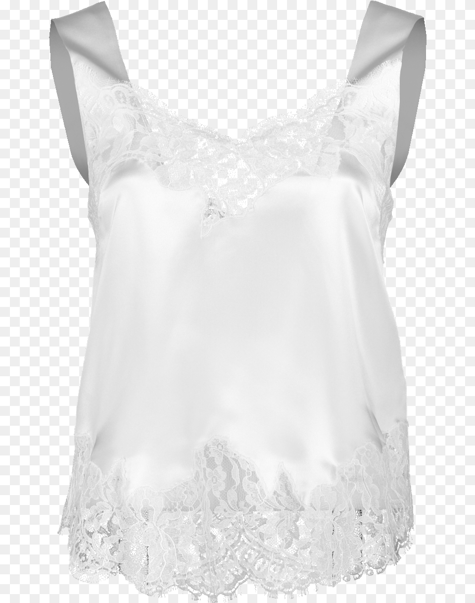 Givenchy Lace Camisole In White Lace, Blouse, Clothing, Dress, Adult Free Png Download