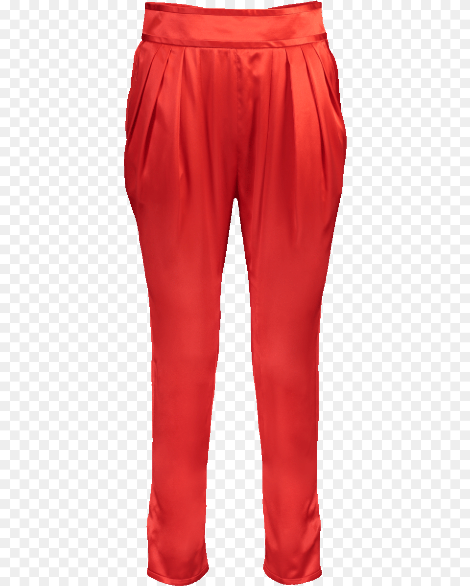 Givenchy Silk Satin Pant Red Pocket, Clothing, Pants, Shorts Free Png Download