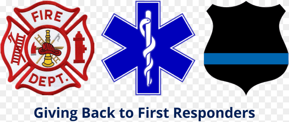Giving Back First Responders Ems Star Of Life Fire First Responders Logo, Symbol, Emblem Free Png