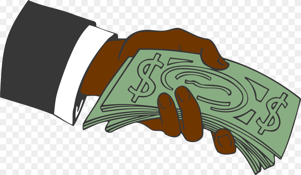 Giving Money Clipart Hand With Money Cartoon, Body Part, Person, Adult, Male Png Image