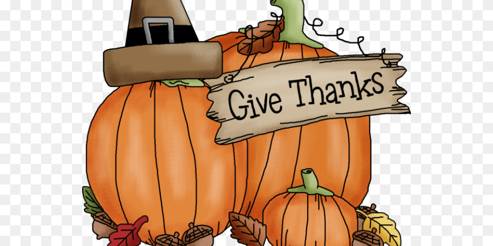 Giving Thanks Clip Art, Food, Plant, Produce, Pumpkin Free Png Download