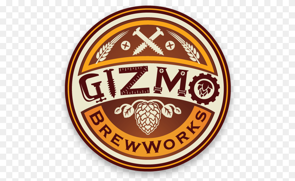 Gizmo Brew Works Circle 7 Logo, Symbol, Badge, Lager, Alcohol Png
