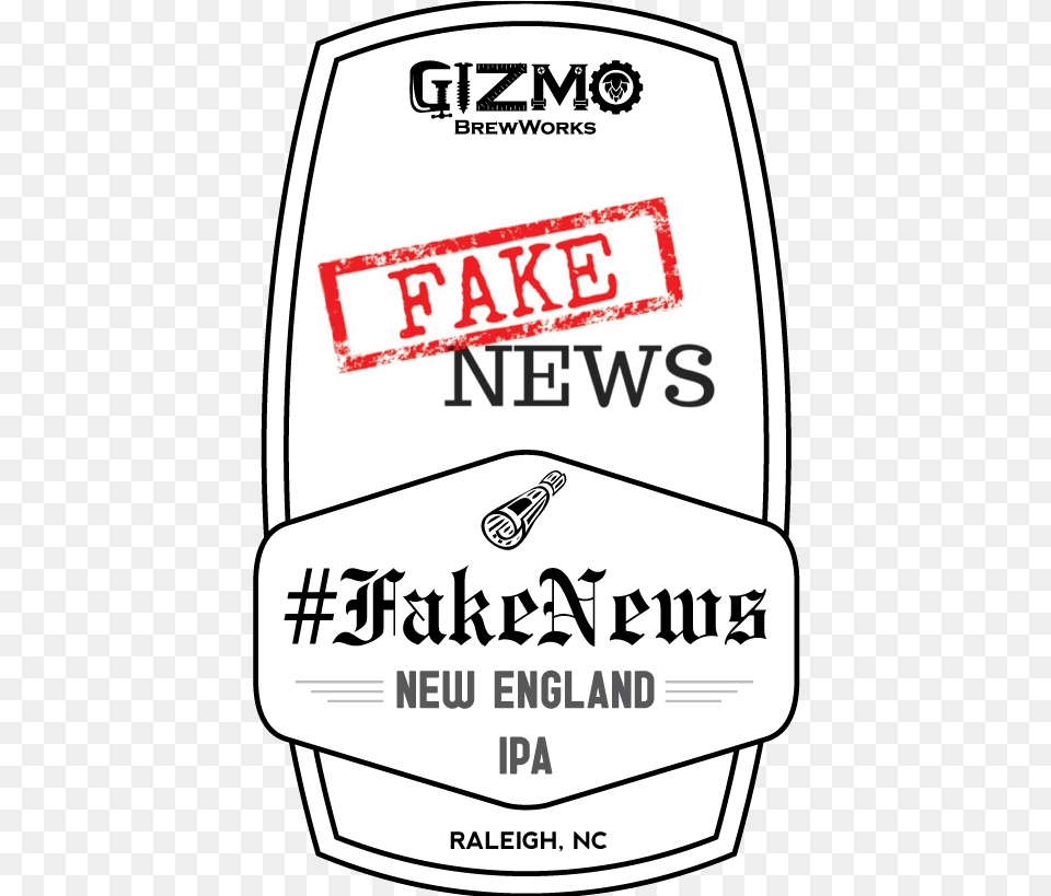 Gizmo Brew Works Fake News Gizmo Fake News, Sticker, Lager, Alcohol, Beer Free Transparent Png