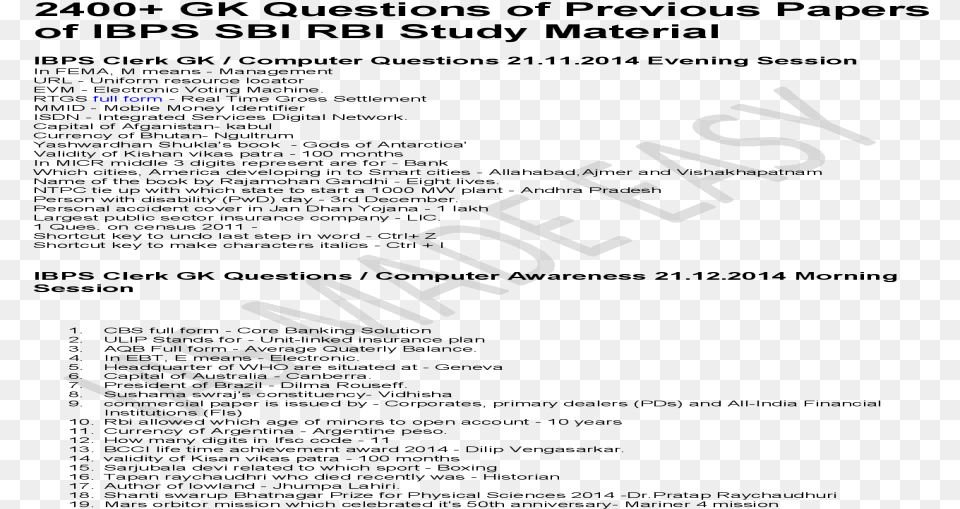 Gk Questions Of Previous Papers Of Ibps Sbi Rbi Piano Chords Songs, Text, Logo Free Transparent Png