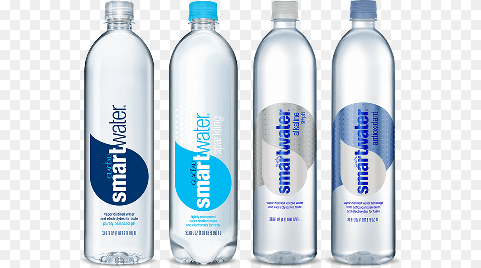 Glaceau Smartwater Sparkling, Bottle, Water Bottle, Beverage, Mineral Water Png