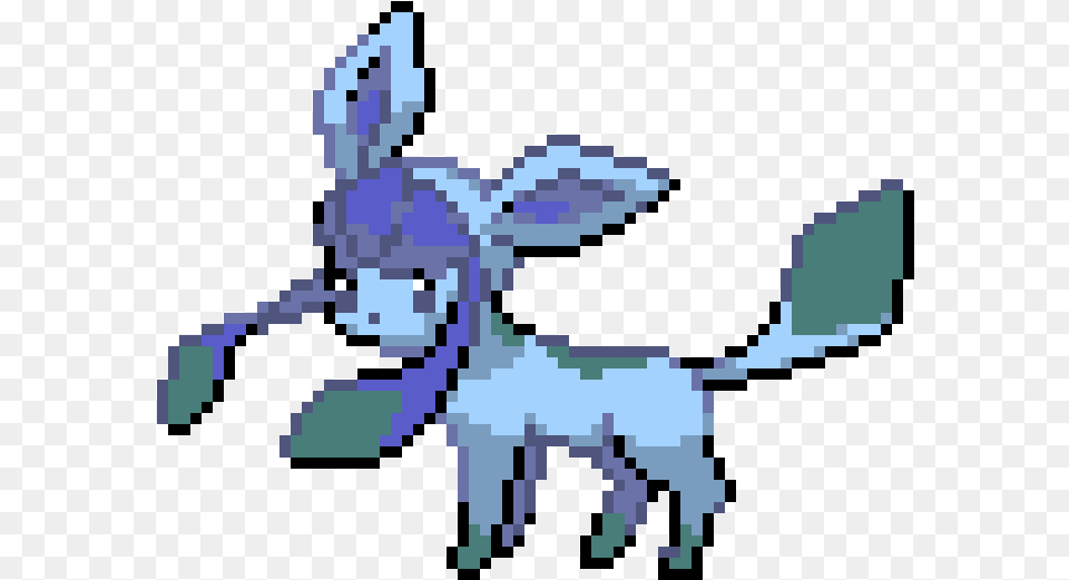 Glaceon Pokemon Easy Pixel Art, Animal, Deer, Mammal, Wildlife Free Png Download