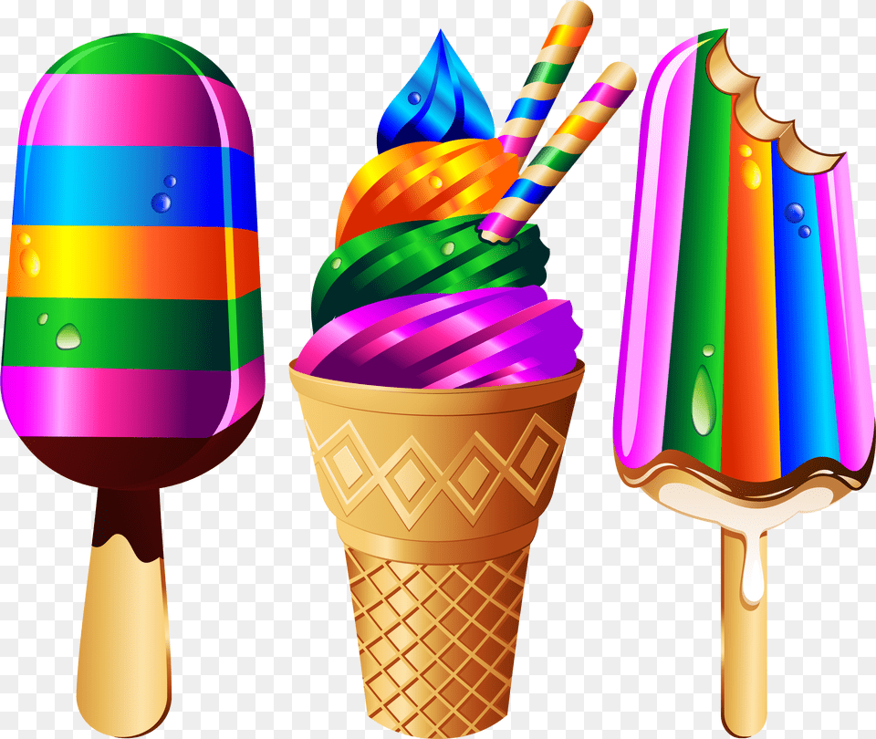 Glaces Ice Cream Clipart Rainbow Bubbles Color Vector Ice Cream Clipart, Dessert, Food, Ice Cream Png Image