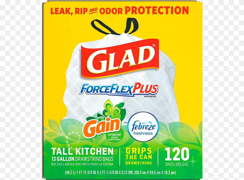 Glad Trash Bags, Advertisement, Paper, Bag Free Png
