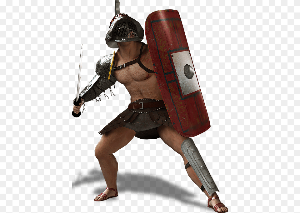 Gladiator, Sword, Weapon, Adult, Armor Free Png Download