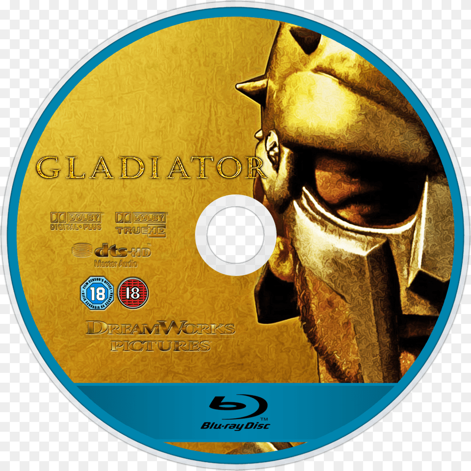 Gladiator Bluray Disc Image Gladiator Blu Ray Label, Disk, Dvd, Adult, Male Png