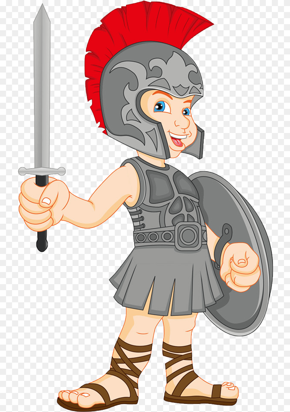 Gladiator Drawing Clip Art Roman Gladiators Clipart, Weapon, Sword, Clothing, Person Free Png Download