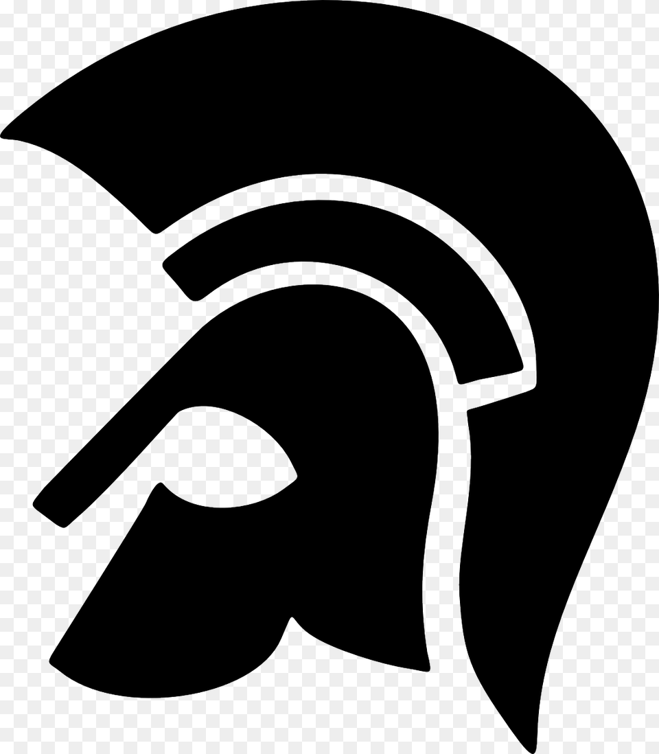 Gladiator Helmet Roman Soldier Statue Ancient Trojan Records Logo, Stencil, People, Person, Clothing Free Png Download