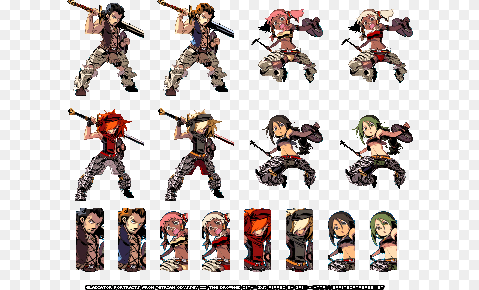 Gladiator Http Spritedatabase Etrian Odyssey 3 Character Sprites, Publication, Book, Comics, Person Png