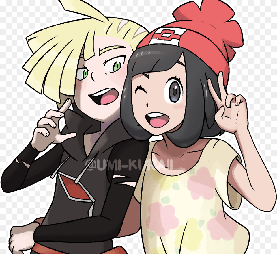 Gladionxmoon Hashtag Pokemon Gladion And Moon, Book, Comics, Publication, Person Png
