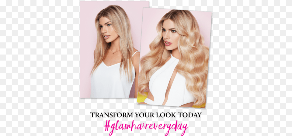 Glam Seamless Hair Extensions Models With Hair Extensions, Adult, Person, Woman, Female Free Png