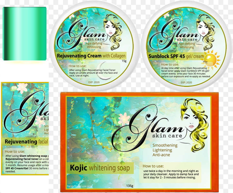Glam Skin Care Rejuvenating Set With Collagen Helps Glam Skin Care Free Png