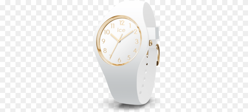 Glam White Watch With Gold Numbers Ice Watch Ice Glam White Gold Number Watch, Arm, Body Part, Person, Wristwatch Free Png Download