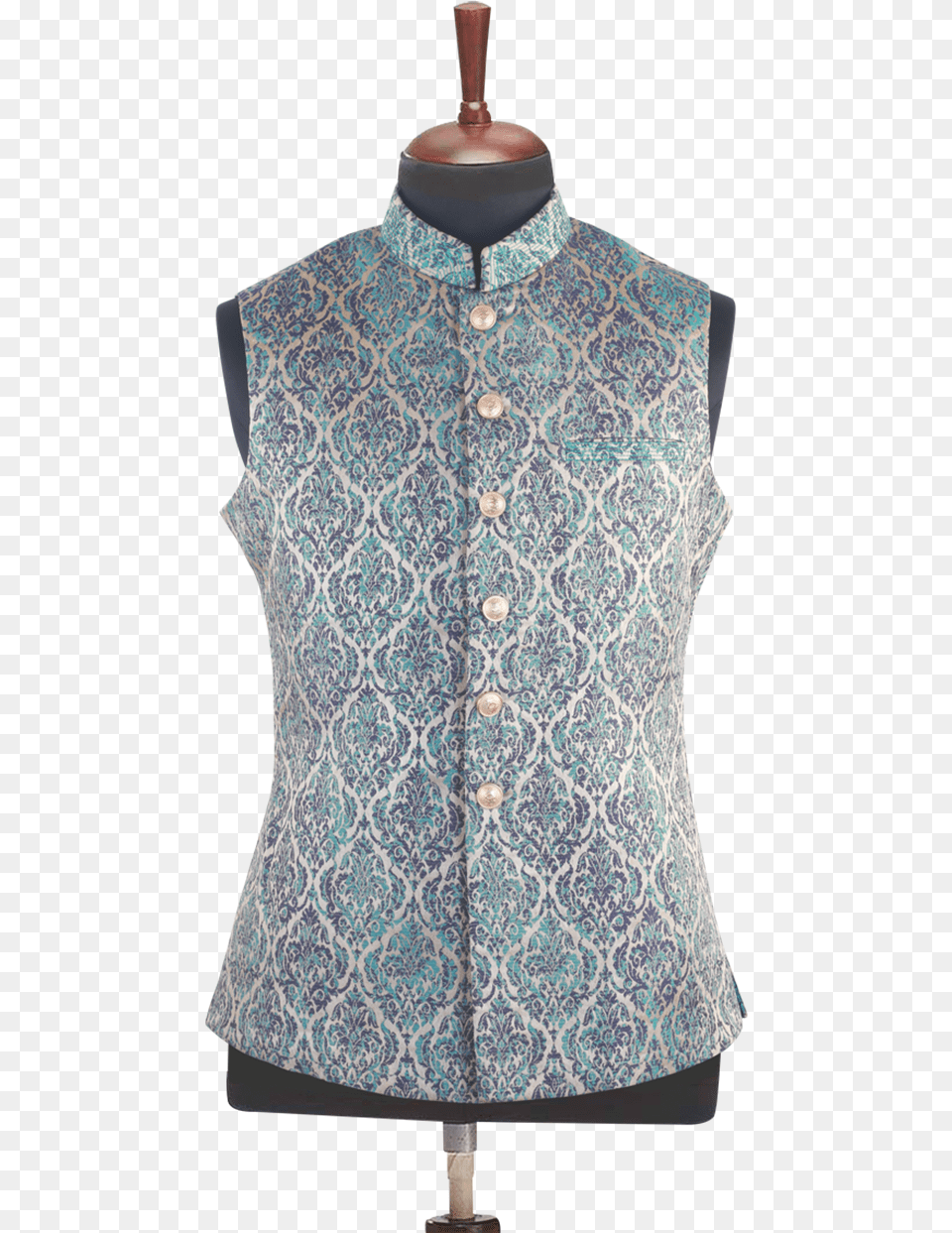 Glamorous Green Jacket Manyavar Blue Nehru Jacket, Blouse, Clothing, Vest Png Image