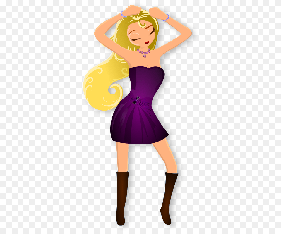 Glamorous Lady Dancing 2 By, Clothing, Dress, Evening Dress, Formal Wear Png