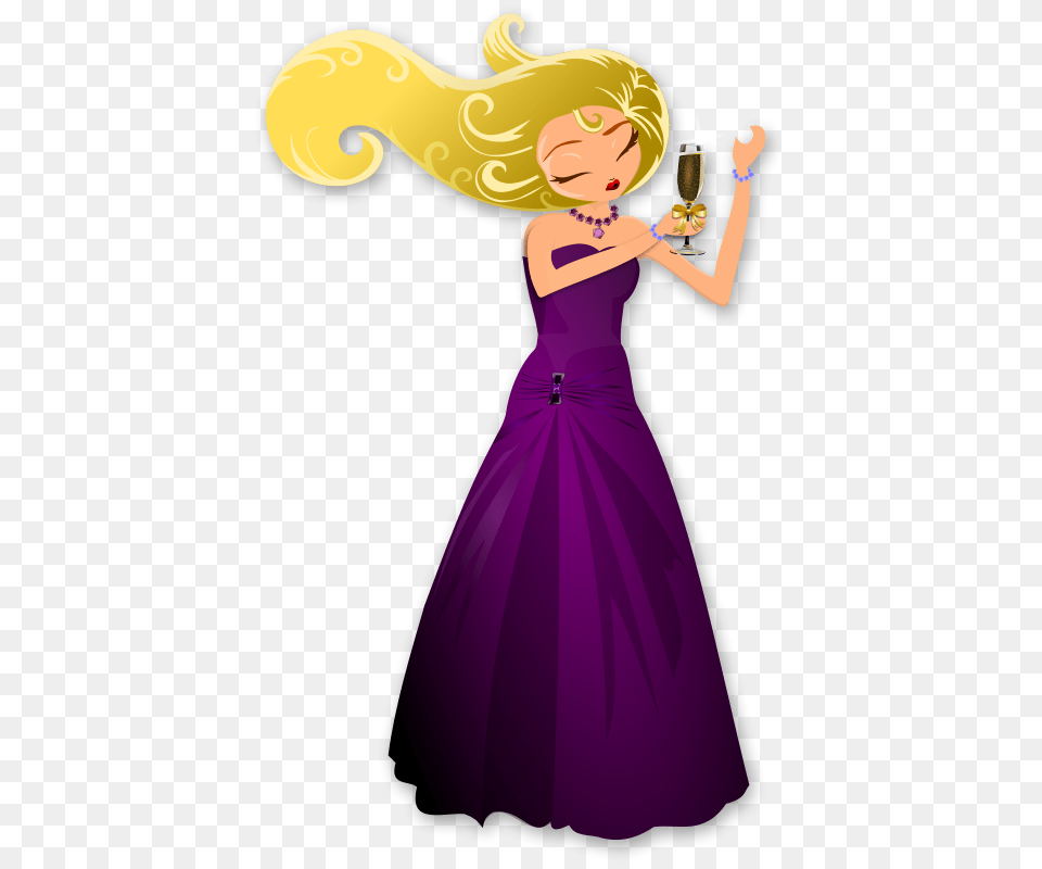 Glamorous Lady Dancing By, Fashion, Clothing, Dress, Evening Dress Png