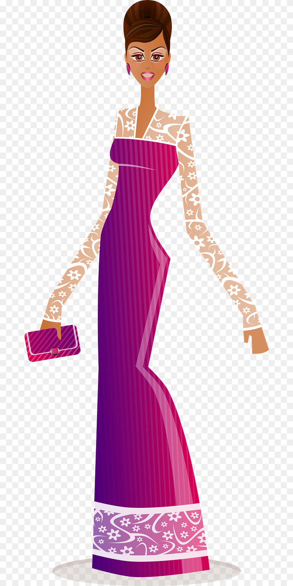 Glamour Girl Clipart, Clothing, Dress, Gown, Formal Wear Free Png