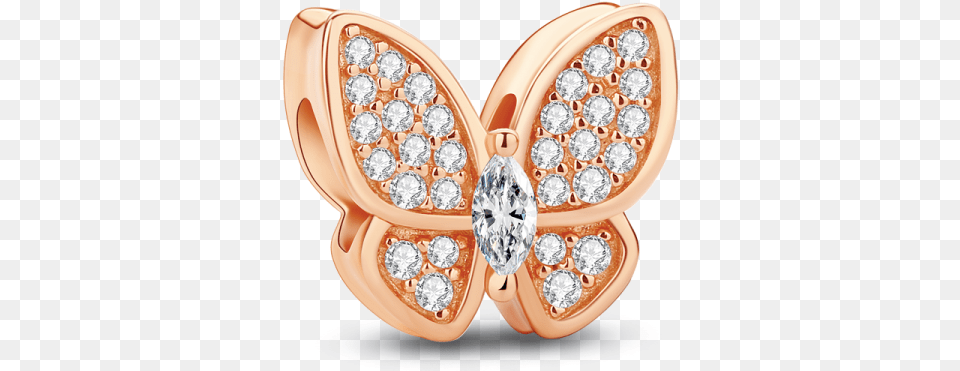 Glamulet Butterfly Series Bead Charm Fits Pandora Bracelet, Accessories, Diamond, Earring, Gemstone Free Png