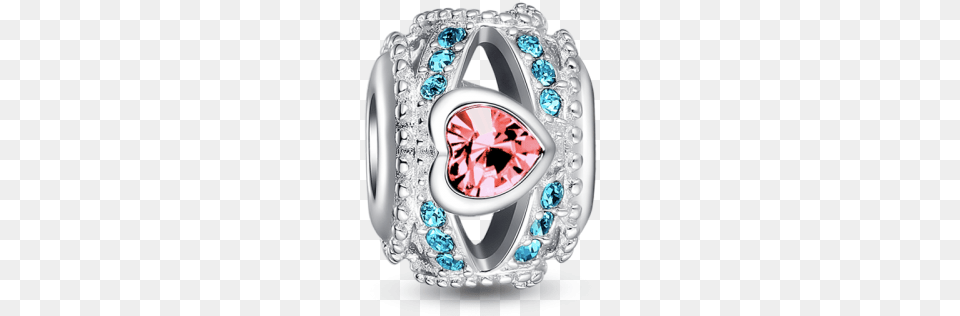 Glamulet Sports Red And Blue Heart Openwork Charm, Accessories, Diamond, Gemstone, Jewelry Free Png Download