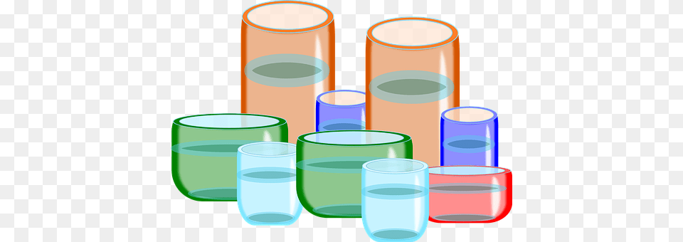 Glass Cylinder, Cup, Plastic, Tape Free Transparent Png