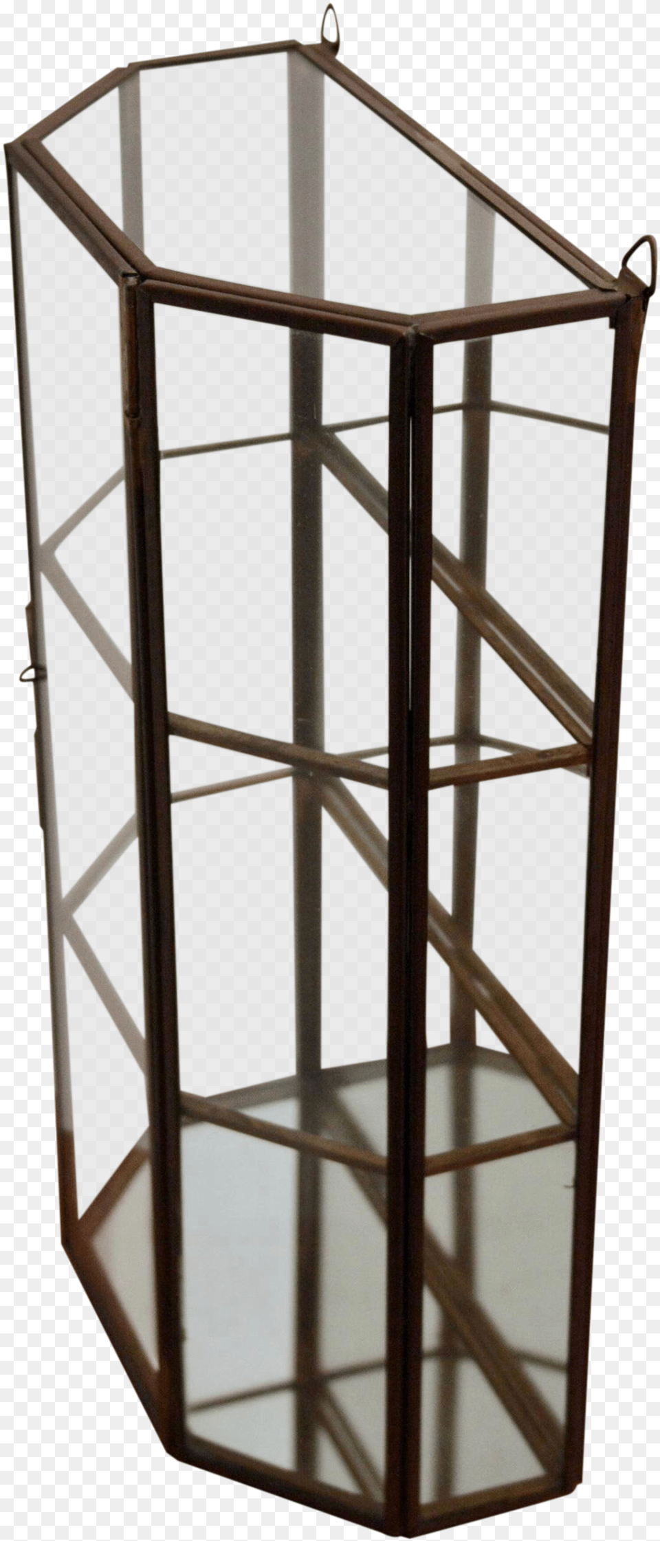 Glass Amp Brass Display Box Wall Shelf Shelf, Gate, Lamp, Door Free Png Download