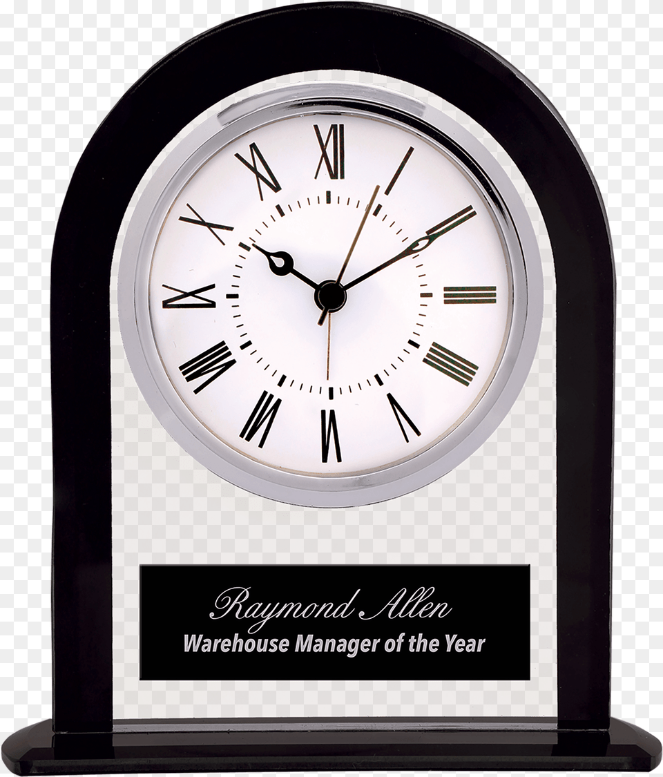 Glass Arch Clock With Black Border Portable Network Graphics, Analog Clock, Wristwatch Free Transparent Png