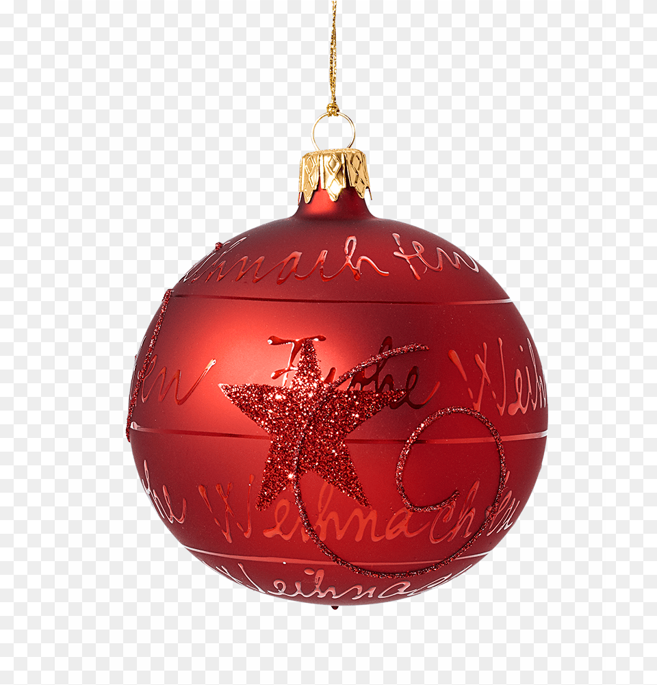 Glass Bauble Merry Christmas Red 8cm Weihnachten Rot, Accessories, Ornament Png Image