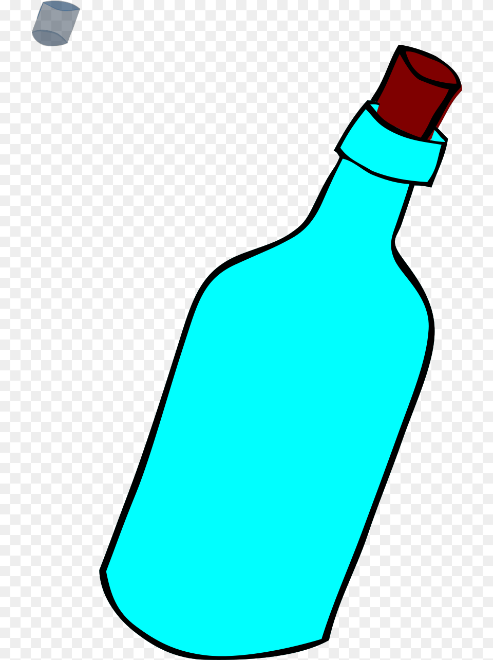 Glass Blue Bottle Full Of Water Svg Vector Glass Bottle, Alcohol, Beverage, Liquor, Wine Free Png Download