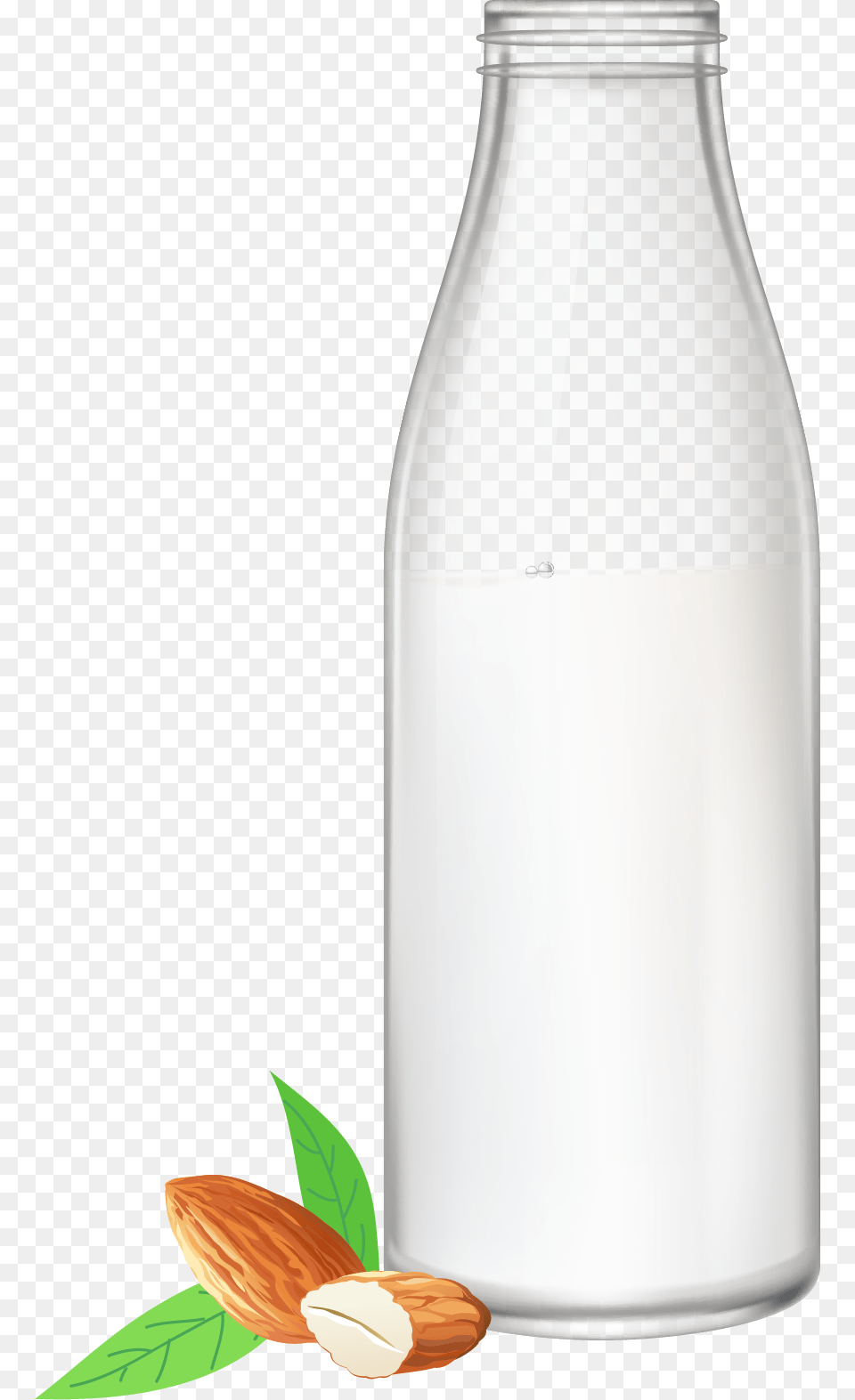 Glass Bottle, Dairy, Food, Beverage, Milk Png Image