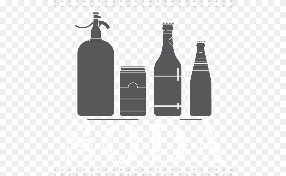 Glass Bottle, Beverage, Pop Bottle, Soda, Stencil Free Transparent Png