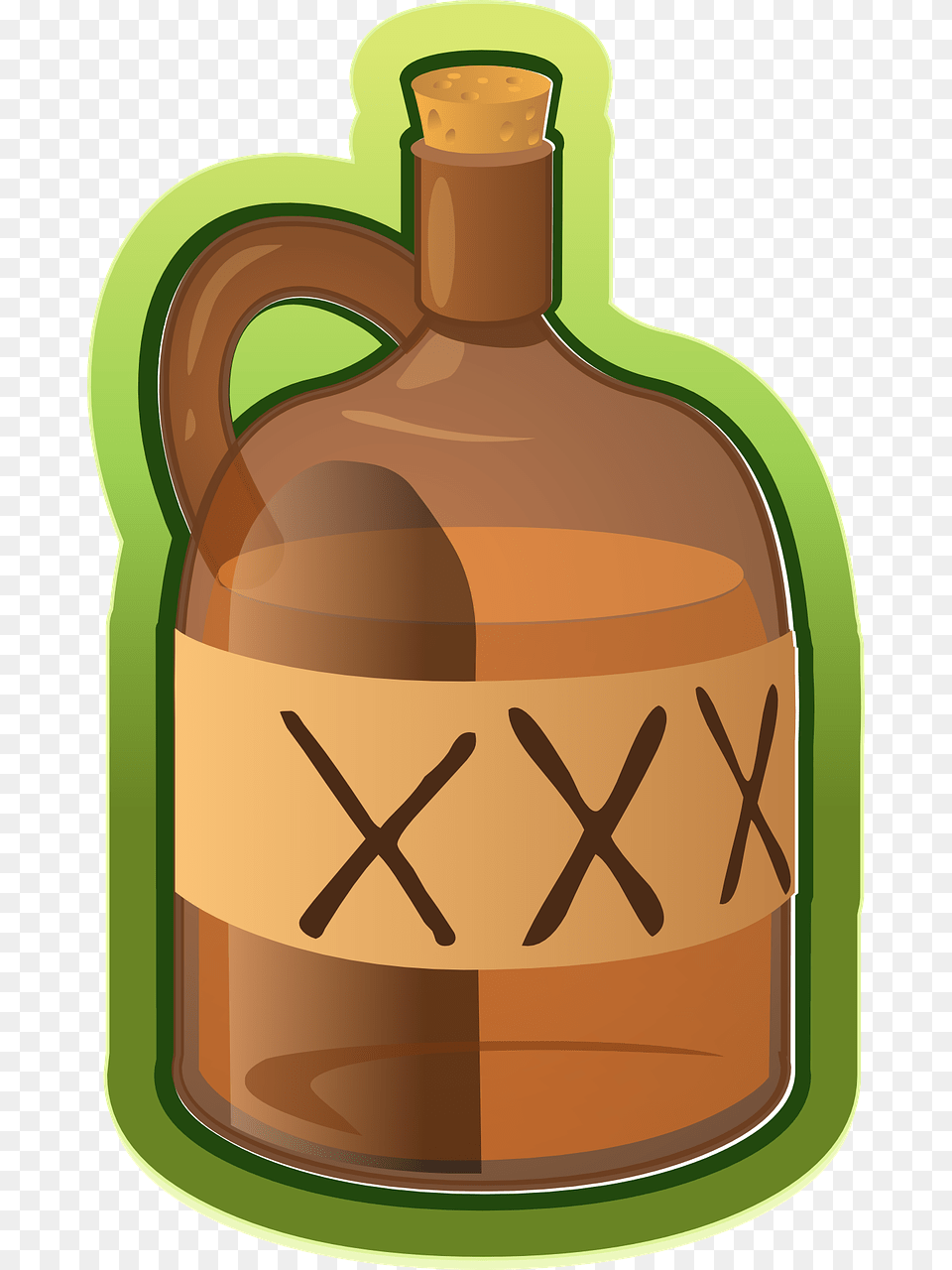 Glass Bottle Alcoholic Drink Fizzy Drinks Clip Art Alcohol Xxx, Jug Free Png Download