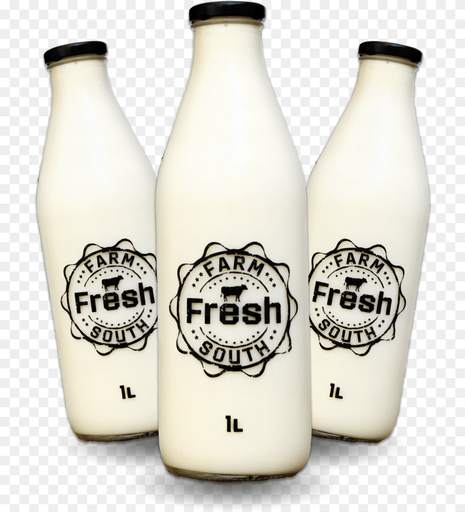 Glass Bottle Farm Fresh Milk In Glass Bottles, Beverage, Dairy, Food Free Png