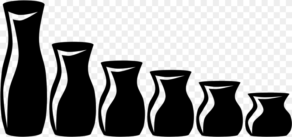 Glass Bottleceramiccylinder Vases Black And White, Gray Png Image