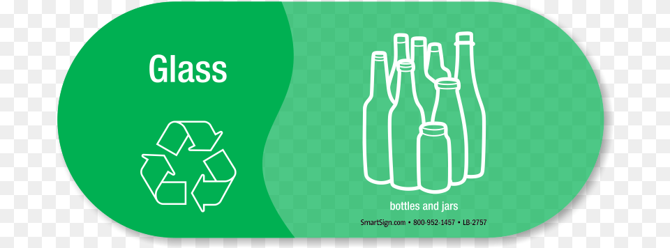 Glass Bottles Jars Vinyl Recycling Sticker With Symbol Glass Recycle Symbol, Recycling Symbol, Bottle Free Png