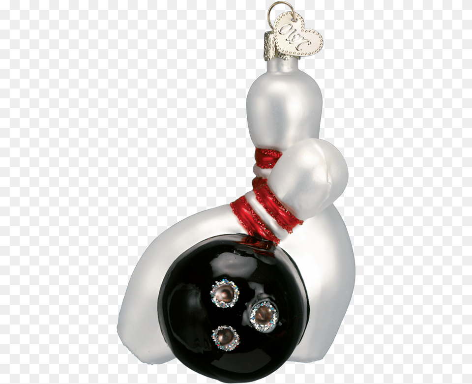 Glass Bowling Pins And Bowling Ball Ornament Bottle, Accessories, Sphere, Earring, Jewelry Free Png Download