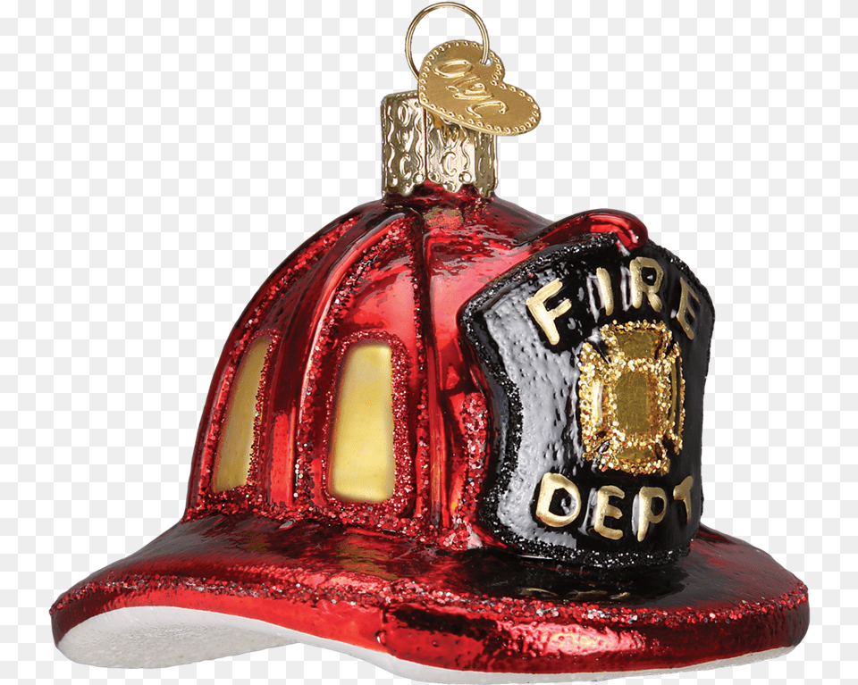 Glass Christmas Ornaments Firemans Hat, Clothing, Baseball Cap, Cap Free Transparent Png