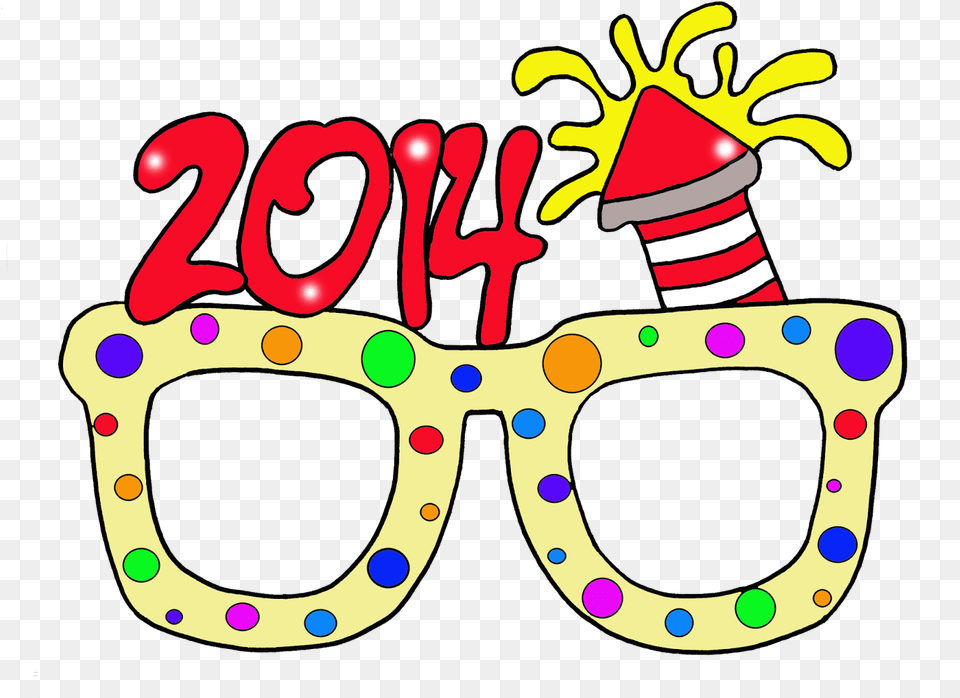 Glass Clipart New Year New Years Glasses Transparent, Clothing, Hat, Accessories, Sunglasses Png Image