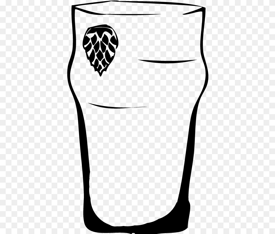 Glass Clipart Pint Glass, Gray Free Png