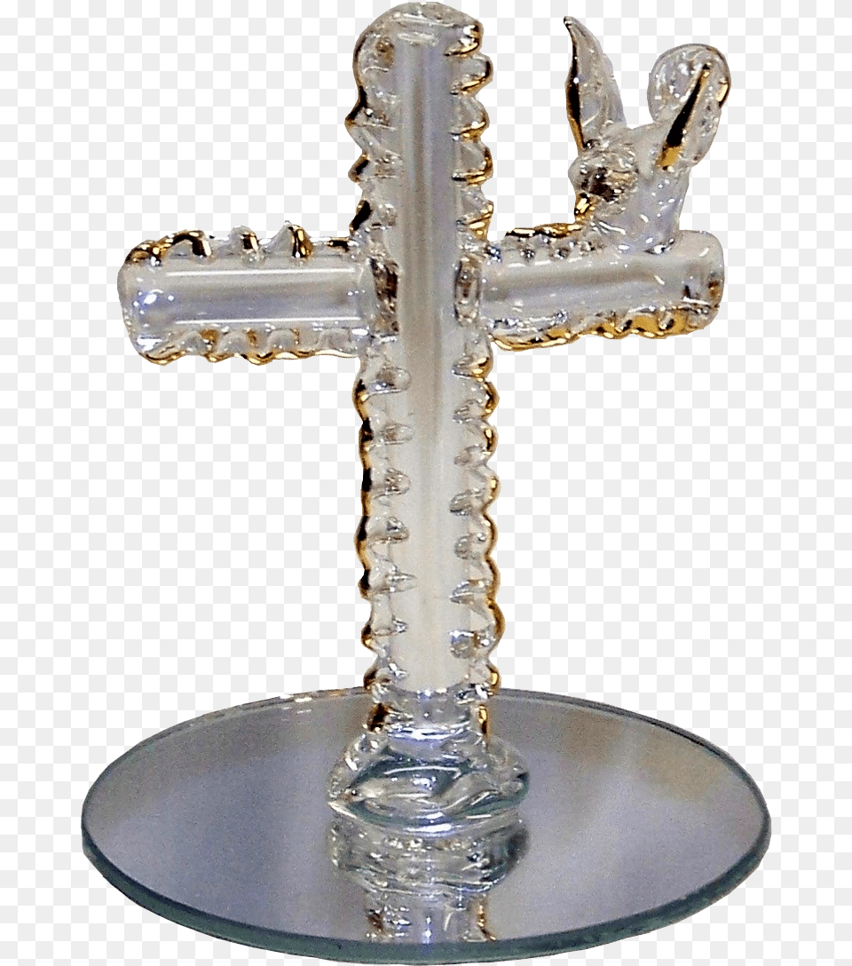 Glass Cross With Dove Cross, Symbol, Smoke Pipe Png Image