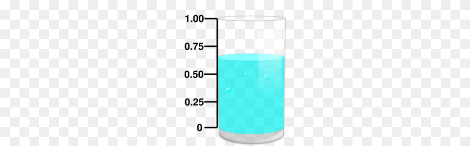 Glass Cup With Water And Decimal Percent Markings Clip Art, Jar, Bottle, Shaker Free Png