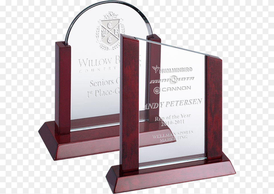 Glass Dome Or Peak On Rosewood Trophy, Tomb, Gravestone Png Image