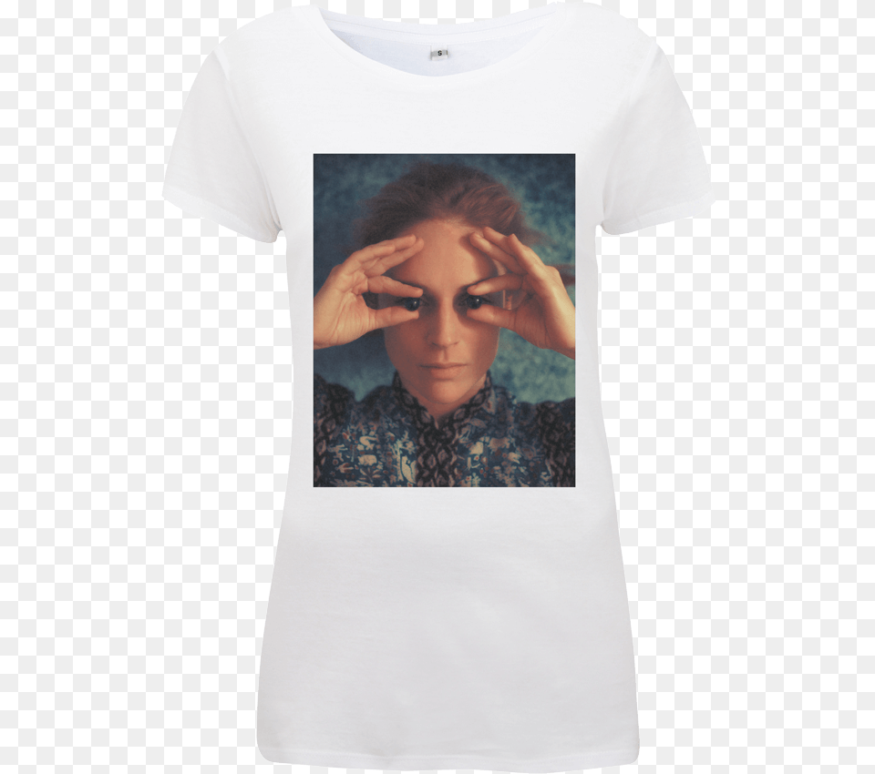 Glass Eyes Ladies White Tee Active Shirt, Clothing, T-shirt, Adult, Female Free Png