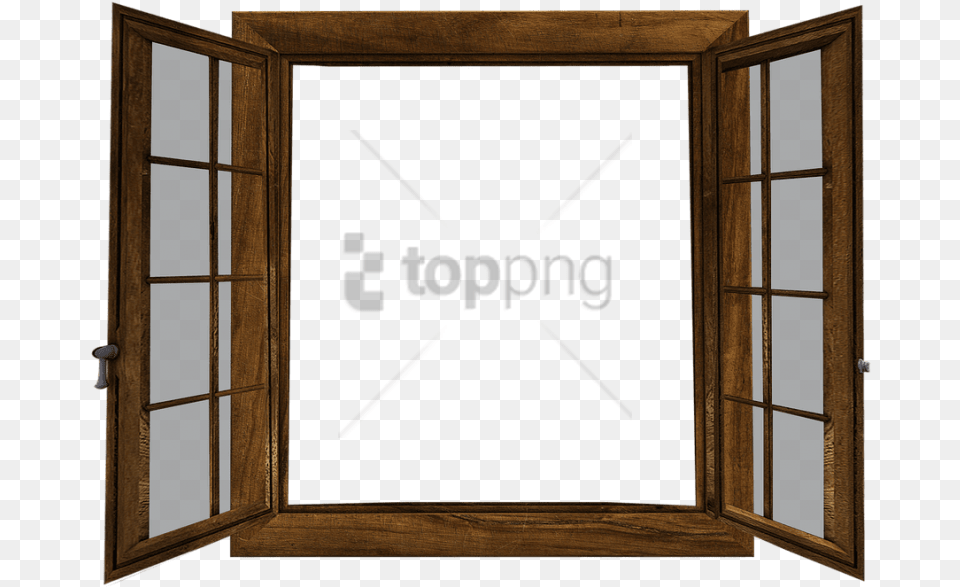 Glass Frame Image With Open Window, Door, Architecture, Building, Housing Free Png Download
